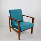 Armchair like 'Lis', 1970s blue turquoise - 2 pieces available