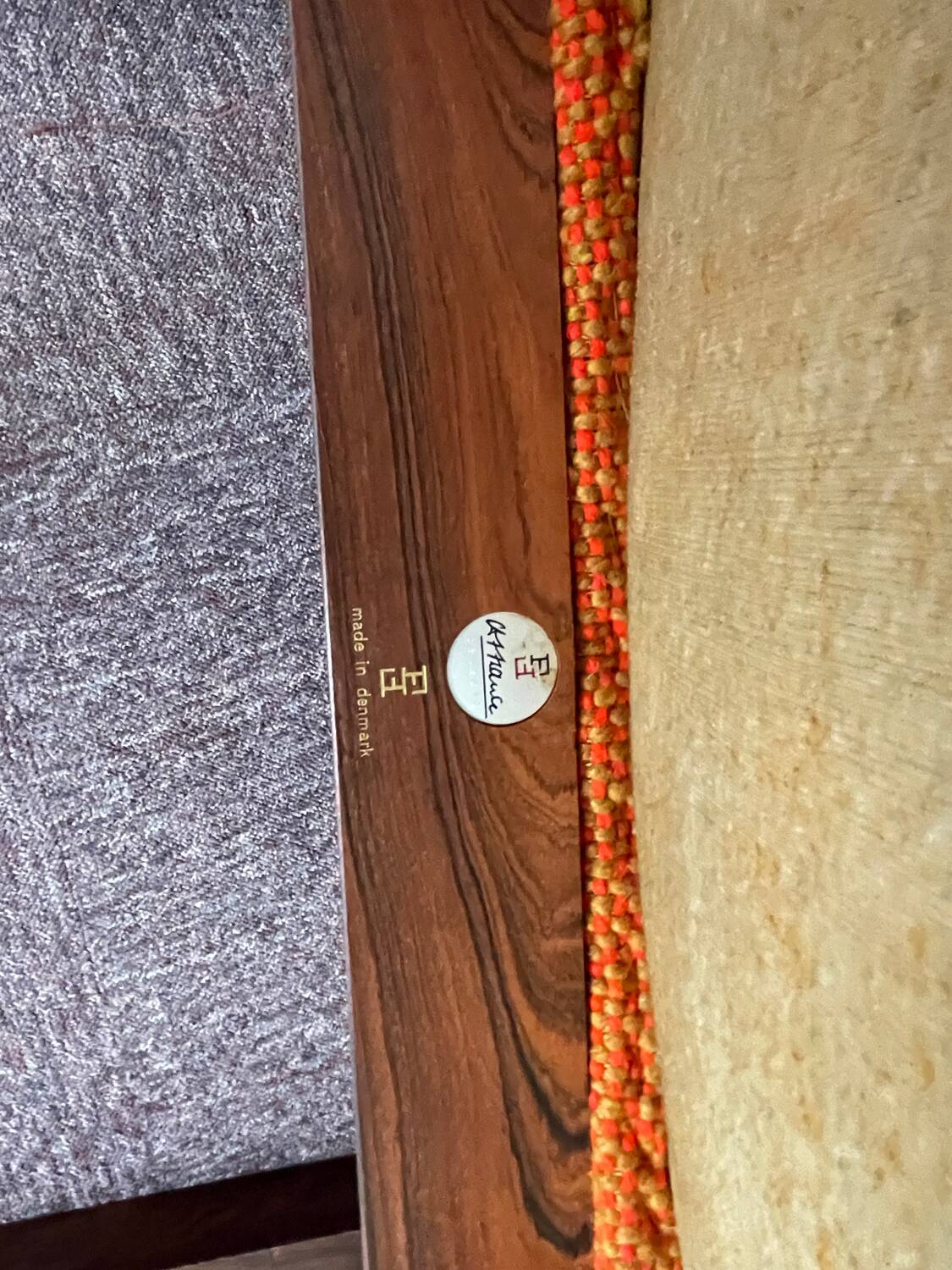 Pair of teak armchairs