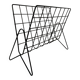 Black metal vinyl magazine rack design