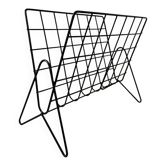 Black metal vinyl magazine rack design