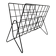 Black metal vinyl magazine rack design