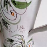 Enamelled pitcher signed by Mr. B.