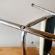 Vintage cosco step stool chair in chrome steel and white skai