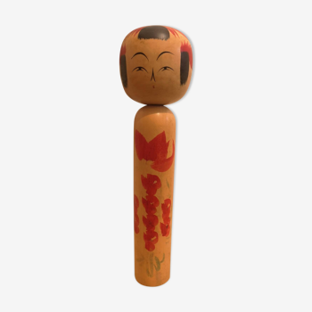 Poupée peinte à la main japonaise de Kokeshi des années 1950