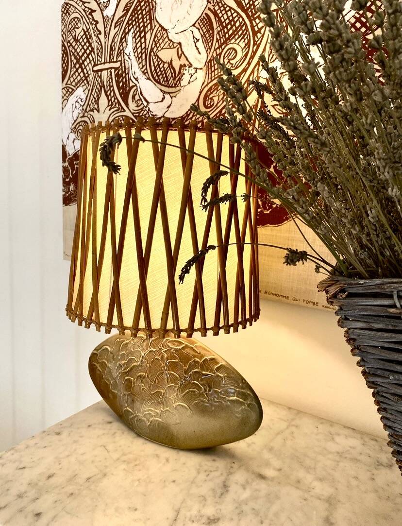 Ceramic lamp base, Vallauris 1970s