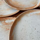 Lot de 6 assiettes en grès vintage - assiettes de présentation grès ém