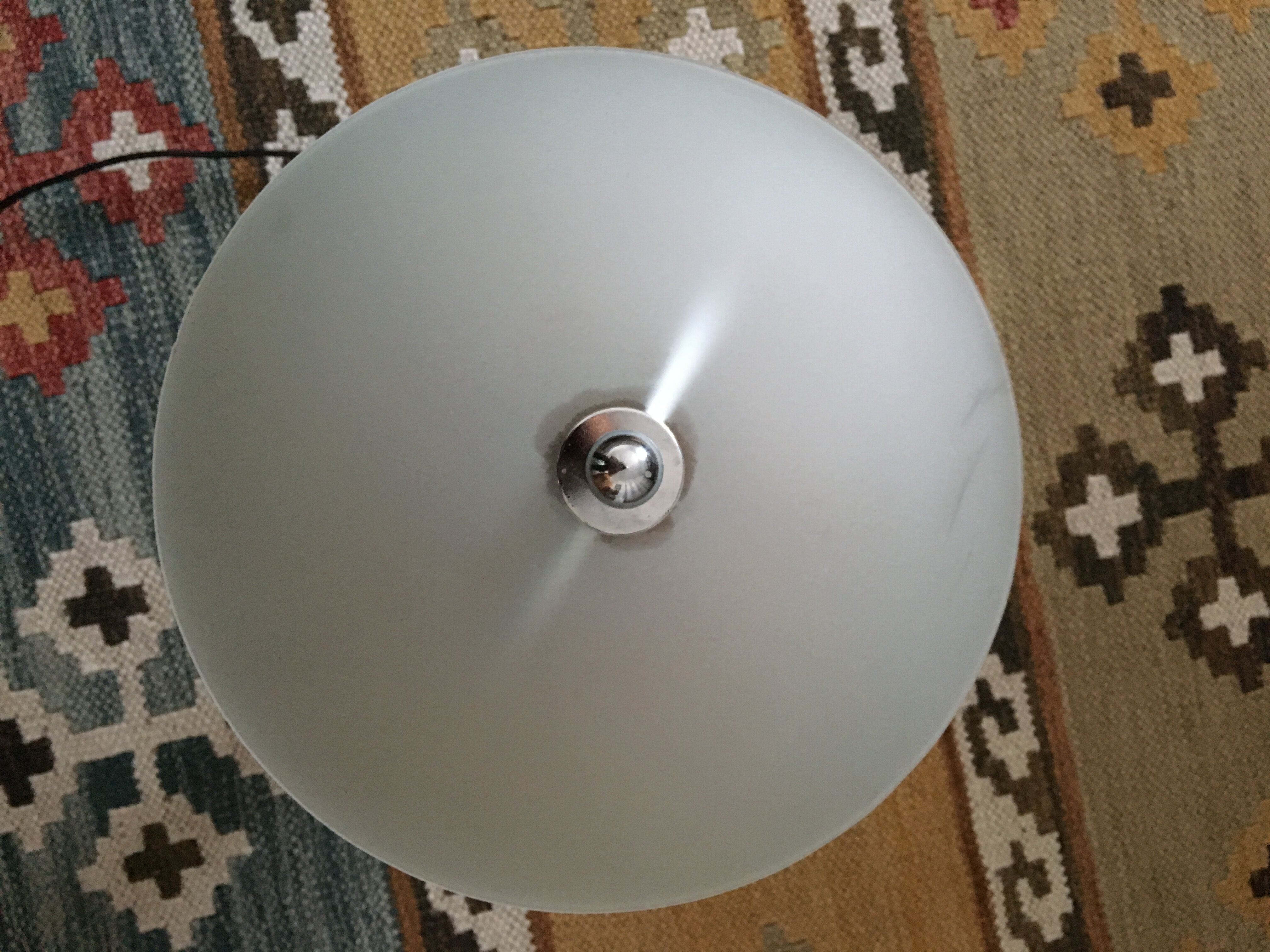Frosted glass mushroom lamp