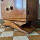 Art Deco bedside table in wood and mirror