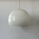 Vintage white metal pendant light, France 1980