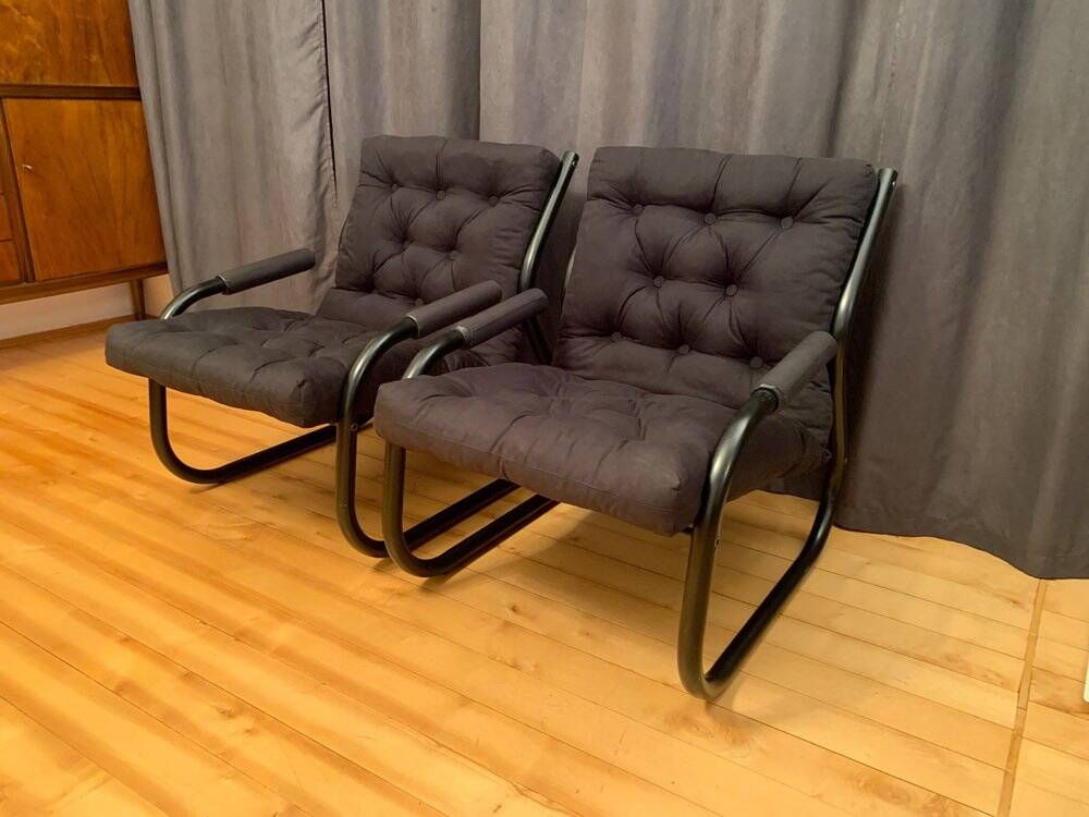 Ensemble de fauteuils suédois, années 1970