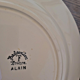 Badonviller dish model Alain, oval and round dish with blue flowers.