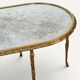 Maison Baguès coffee table in gilded bronze and aged mirror – 1950s