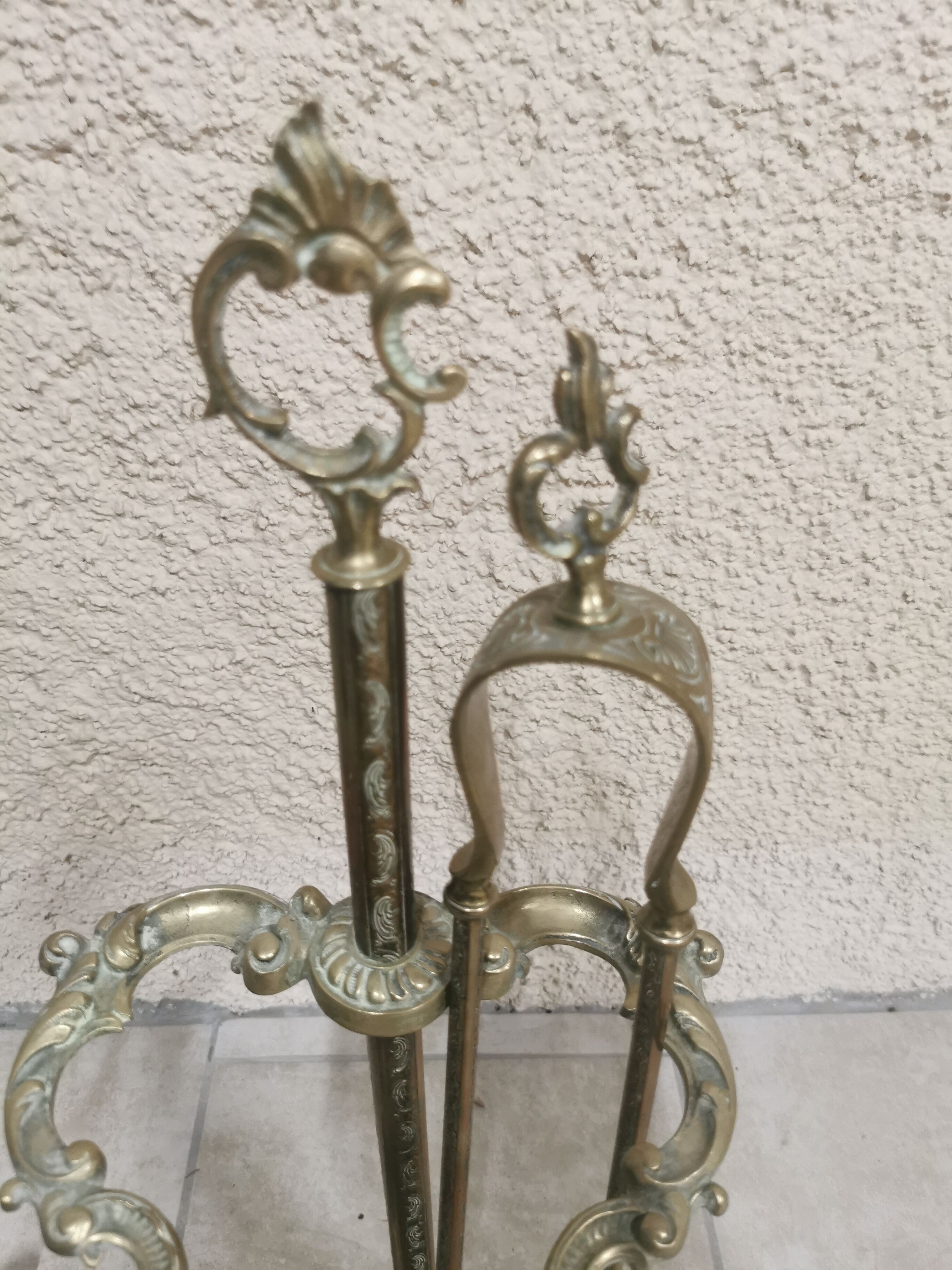 Serviteur de cheminée bronze doré