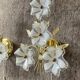 Pair of vintage golden sconces and lucite flowers