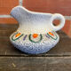 Old pitcher roberto rigon white ceramic polychrome decor vintage