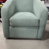 Fauteuil cabriolet en tissu vert menthe