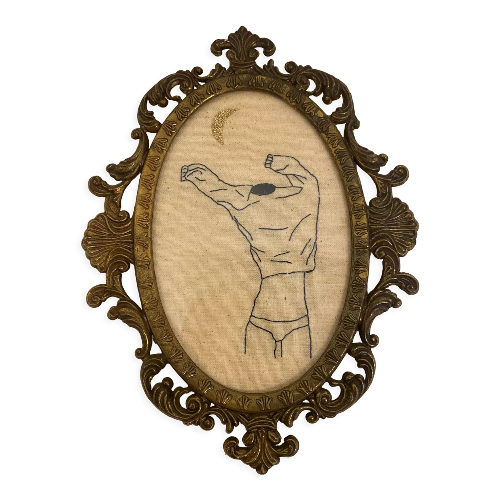 Framed hand embroidery