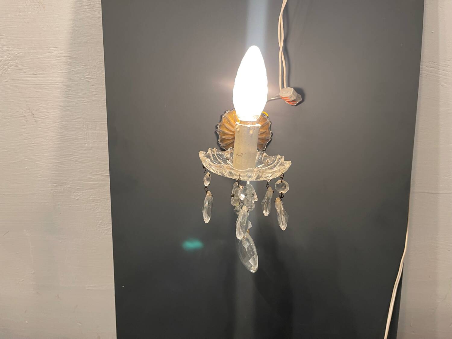 Crystal Maria Teresa Sconces Set of 3 1950’s