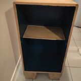 Meuble rangement bois massif aérogommé int bleu intense dp 1222306