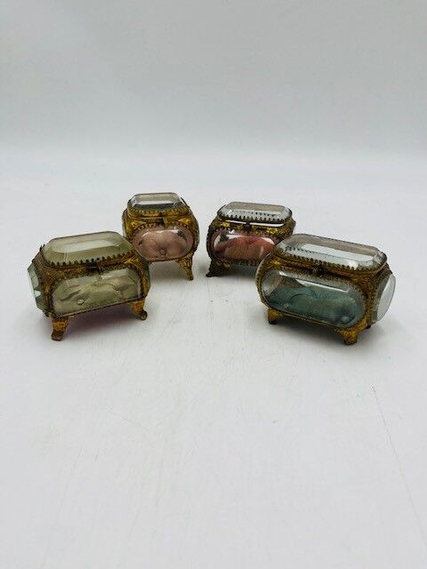 Set of 4 Antique Jewelry Boxes