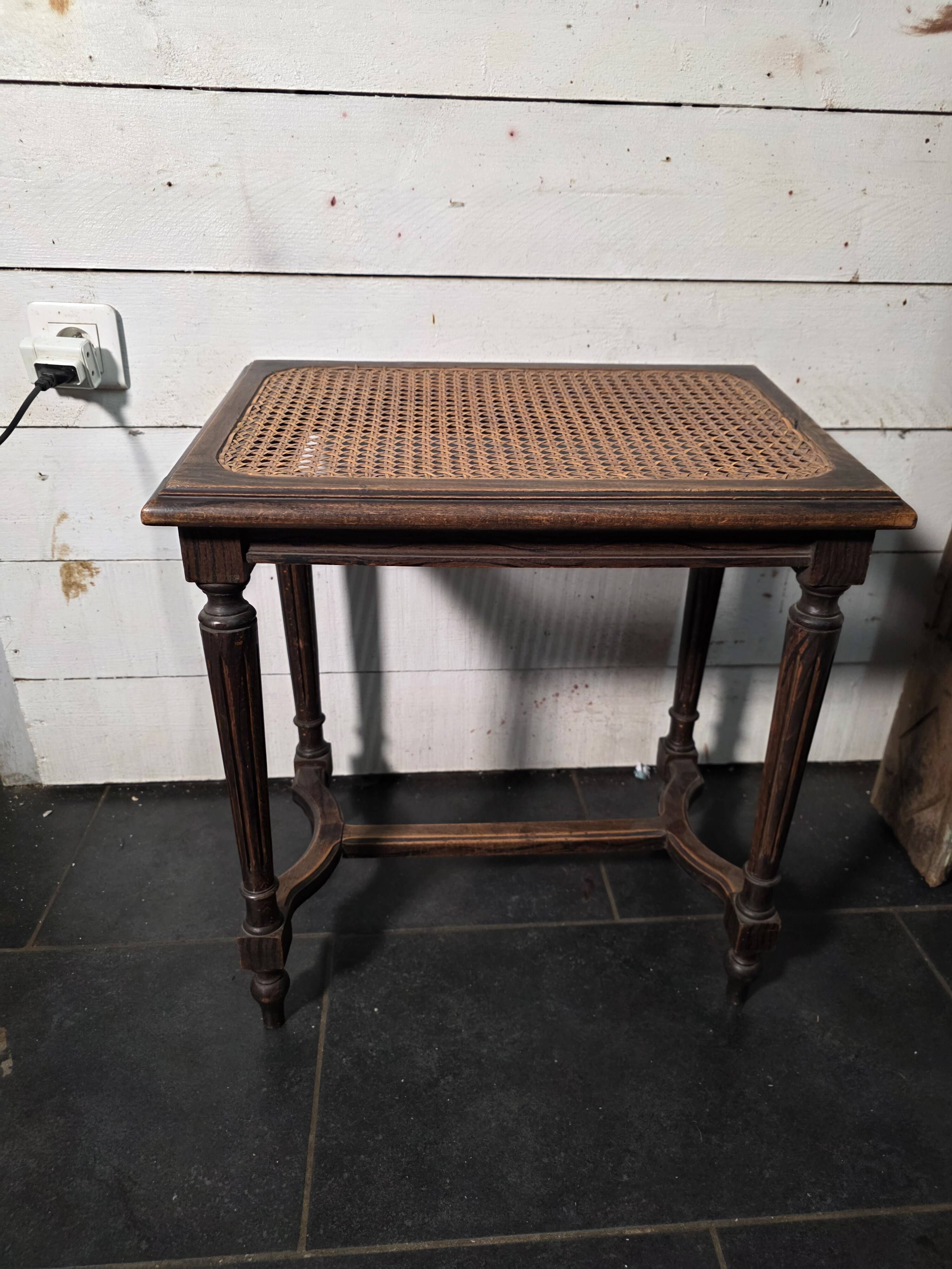 Louis XVI style piano stool in oak