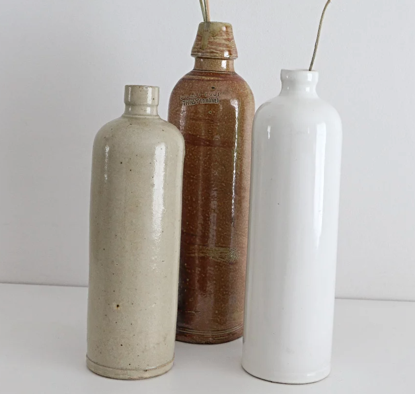 White ceramic bottle