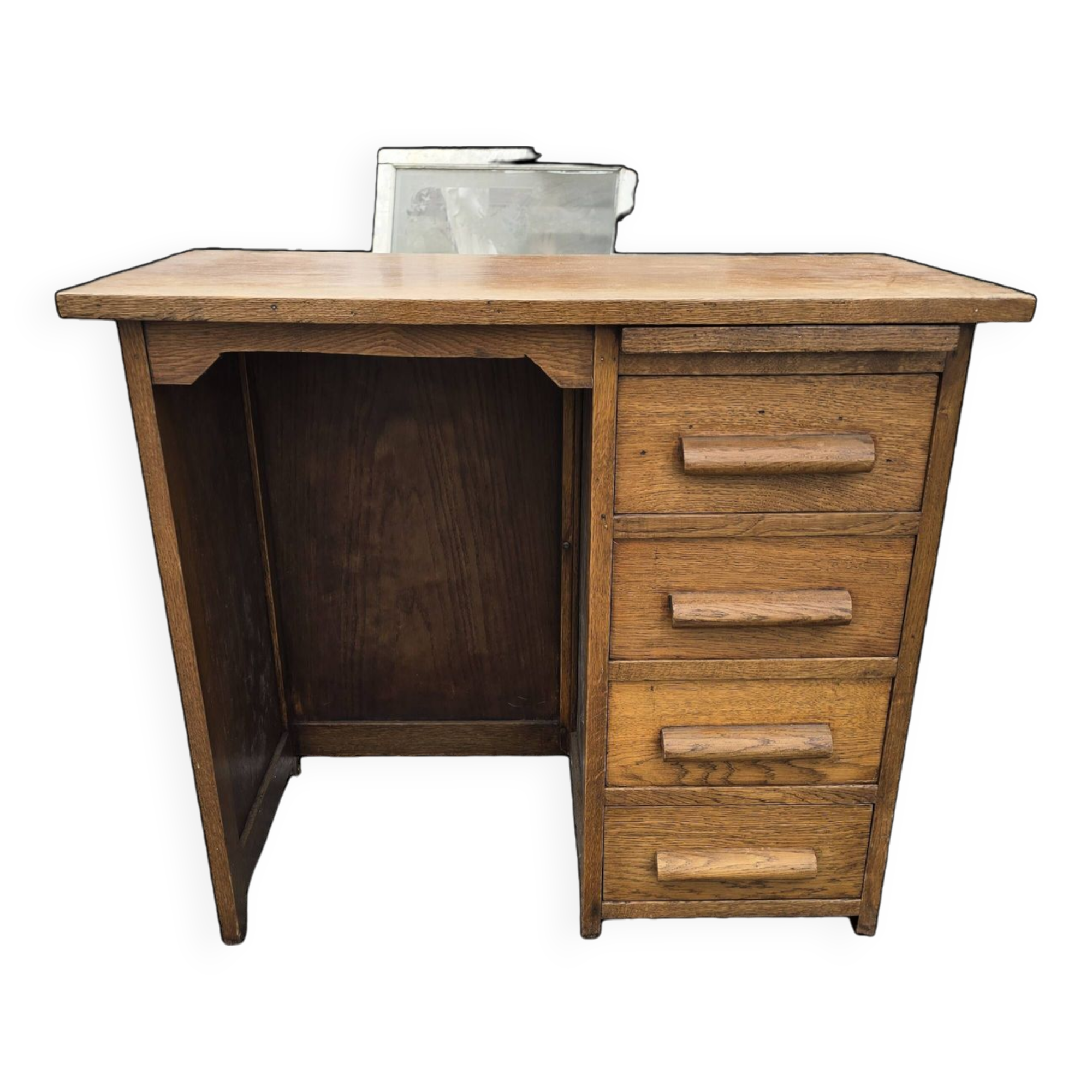 Oak children's desk with drawers
