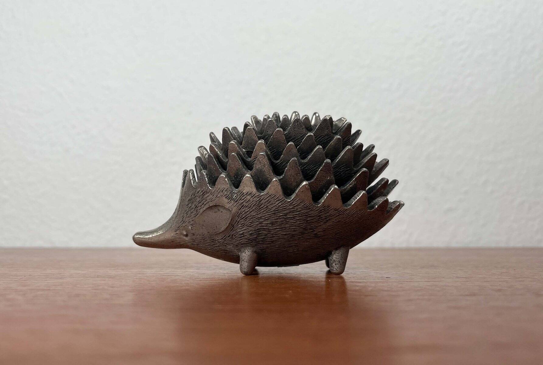 Stackable metal ashtray hedgehog mid-century USSR, 1960s, set of 6