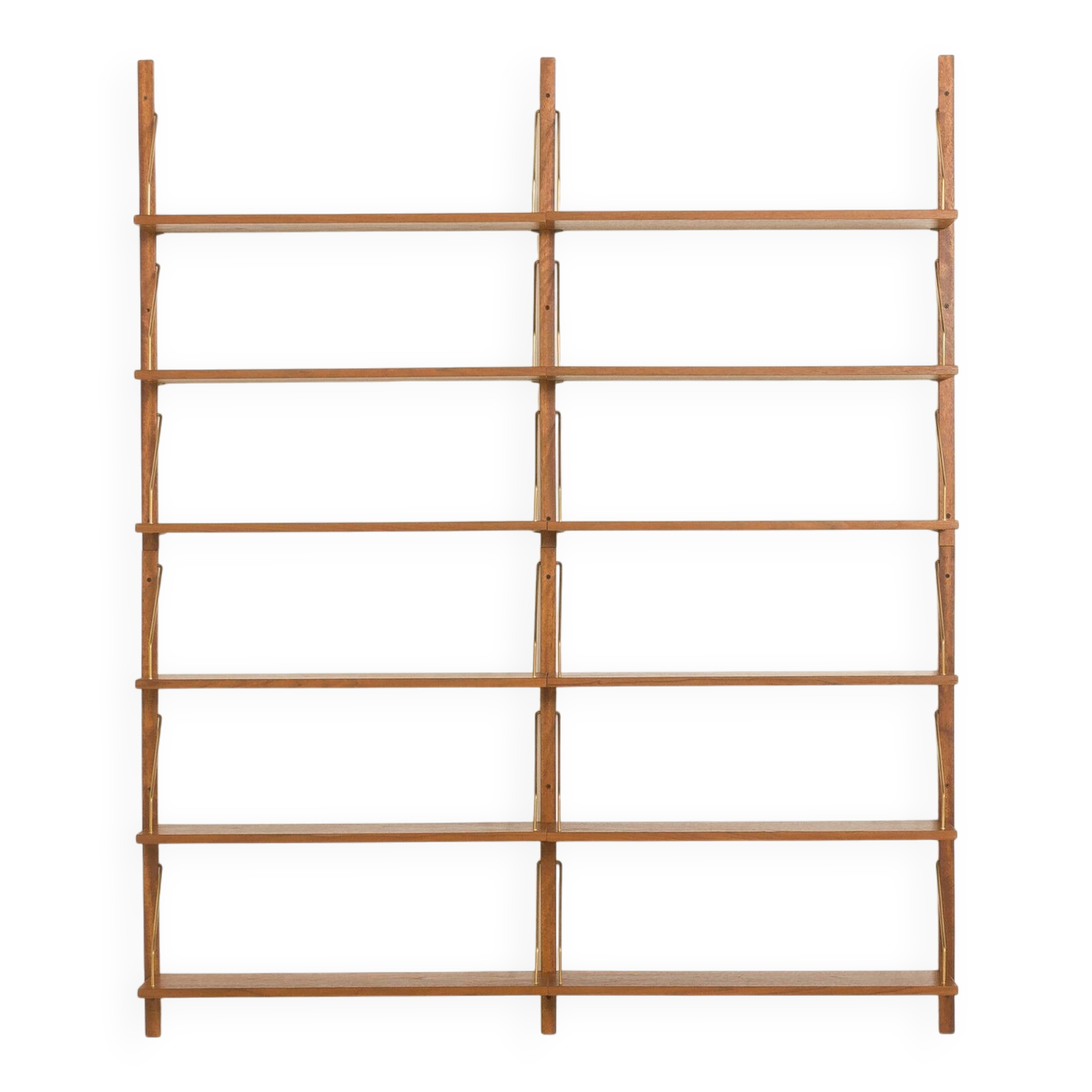 Danish mid century modern renovated  teak shelving unit 1960s
