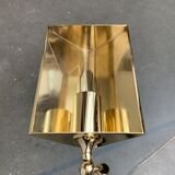 Vintage Hollywood Regency floor lamp in German brass by Florian Schulz.