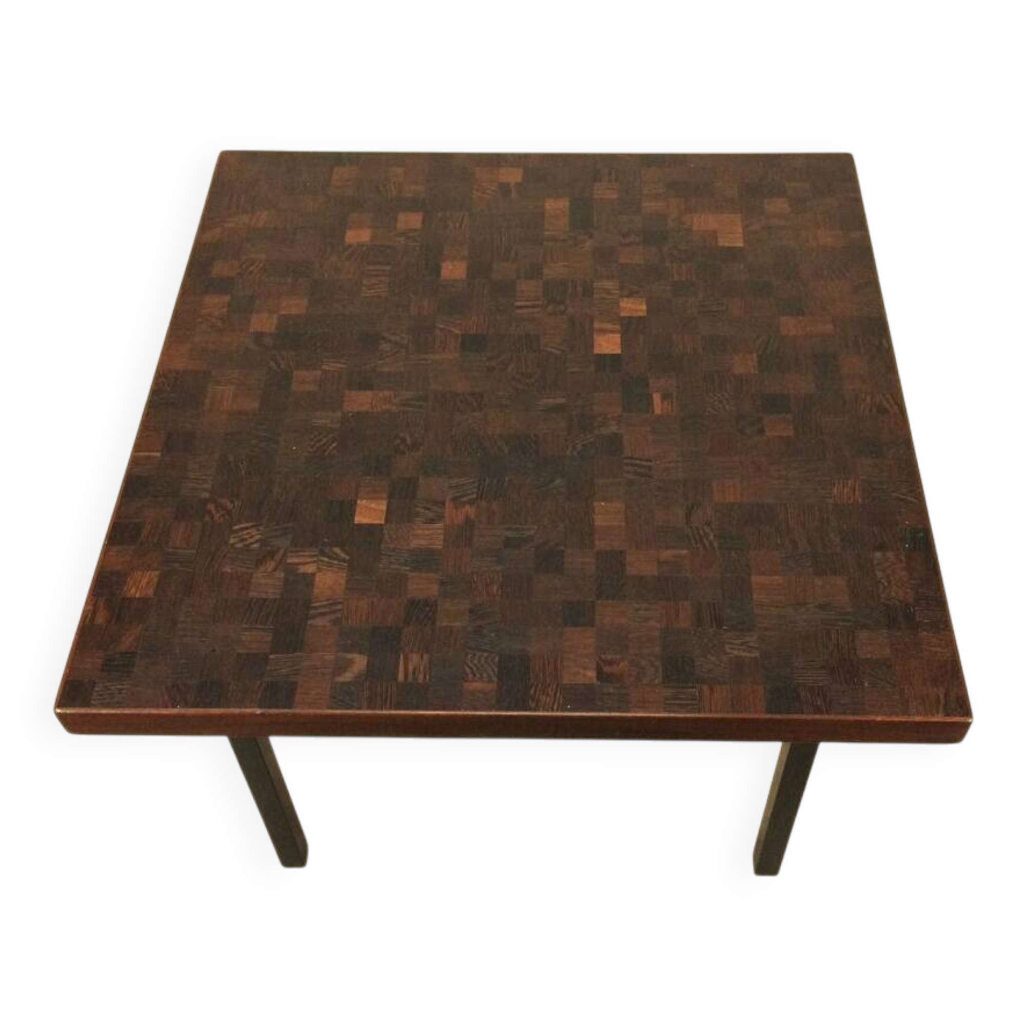 Dieter Waeckerlin coffee table in palm wood marquetry.