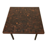 Dieter Waeckerlin coffee table in palm wood marquetry.