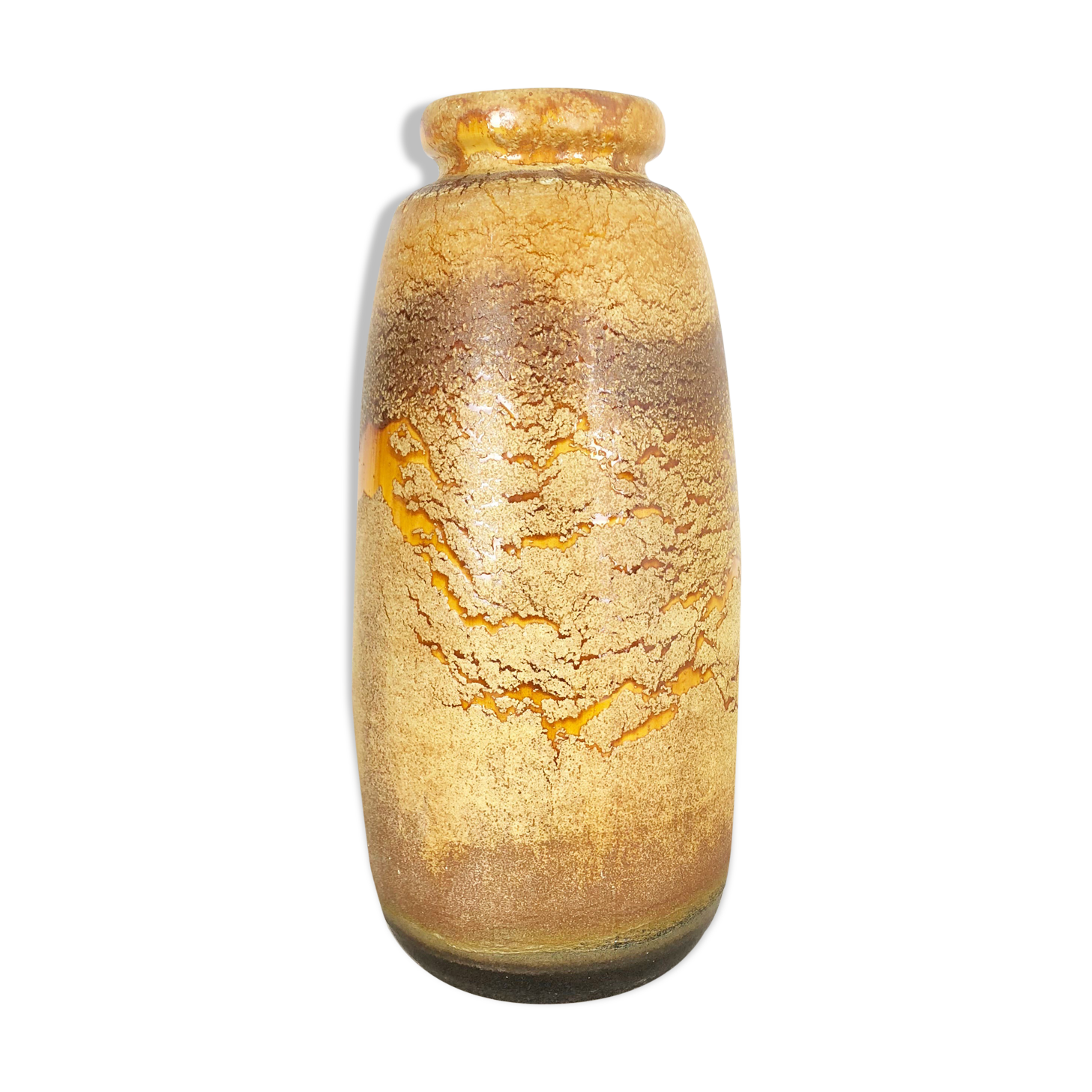 Pottery fat lava multi-color 284-47 floor vase made by Scheurich, 1970