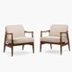 Paire de fauteuils GFM-87