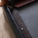 Percival Lafer MP-81 side table in black leather, Brazil 1970s