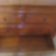 Cherrywood chest of drawers with ogee – 4 drawers – 80s – Louis Philippe style