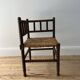 Turned wood corner chair