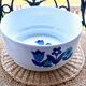 Dish salad bowl 70s porcelain blue flowers
