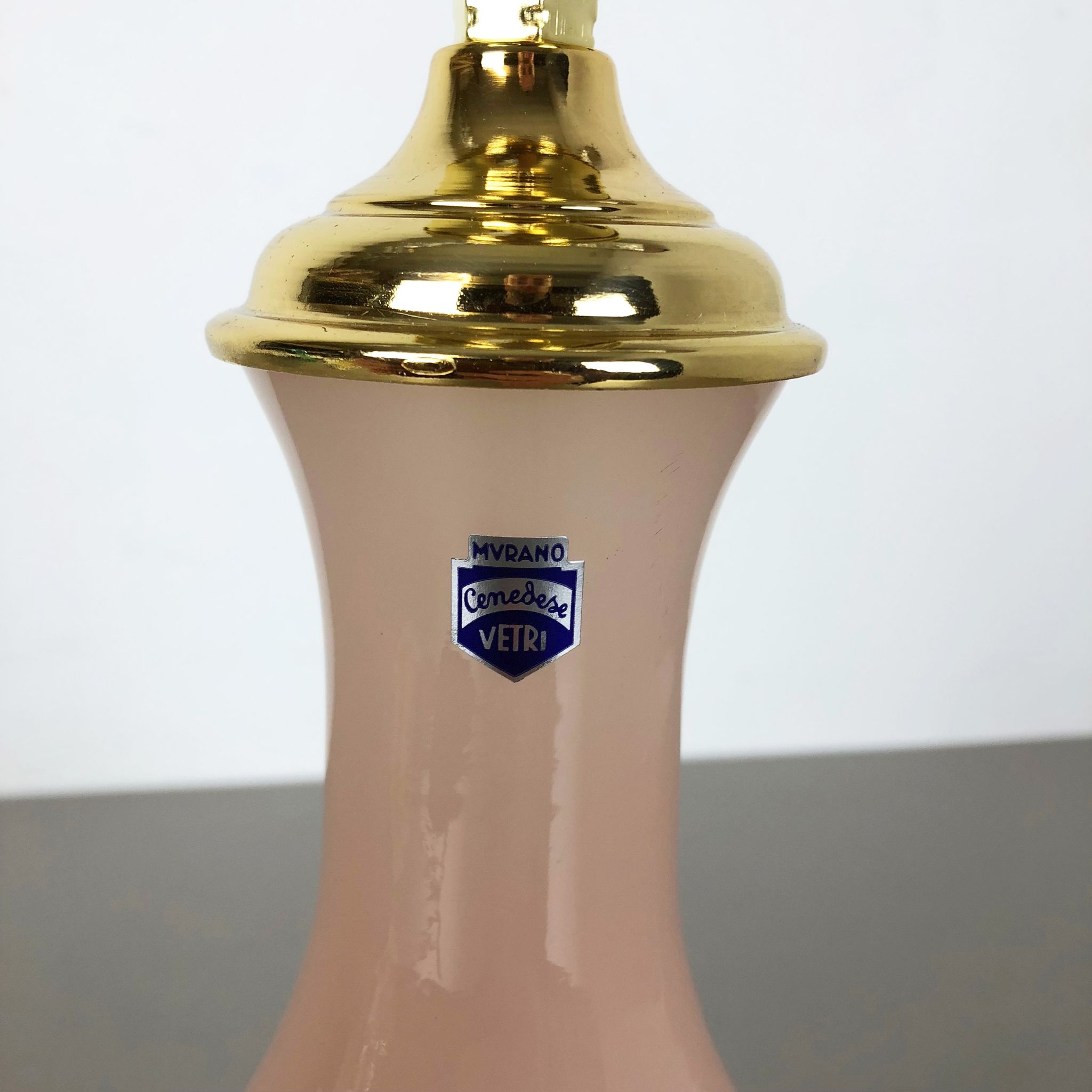 Murano glass "rose" table desk light Cenedese Vetri 1960s