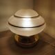 Frosted textured pink globe touch lamp