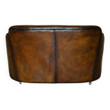 Art Deco canapés by Harry & Lou Epstein, hand-dyed leather.