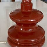Ceramic rust bedside table lamp 1970 1980