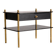 Glass and brass side table with drawer, 1970s, Europe