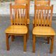 4 Scandinavian solid wood chairs 1970