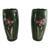 Pair of vintage empire green ceramic vases – Iris decoration & gilding