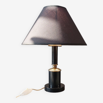 Lampe Carcel en métal et laiton doré 1960.