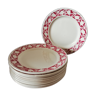 10 dessert plates in badonviller porcelain