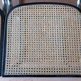 Set of 5 B32 Cesca chairs black lacquer by Marcel Breuer 80s Made in Italy