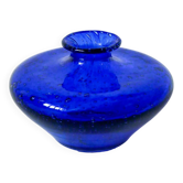 Soliflore in bubbled glass biot style klein blue 1970
