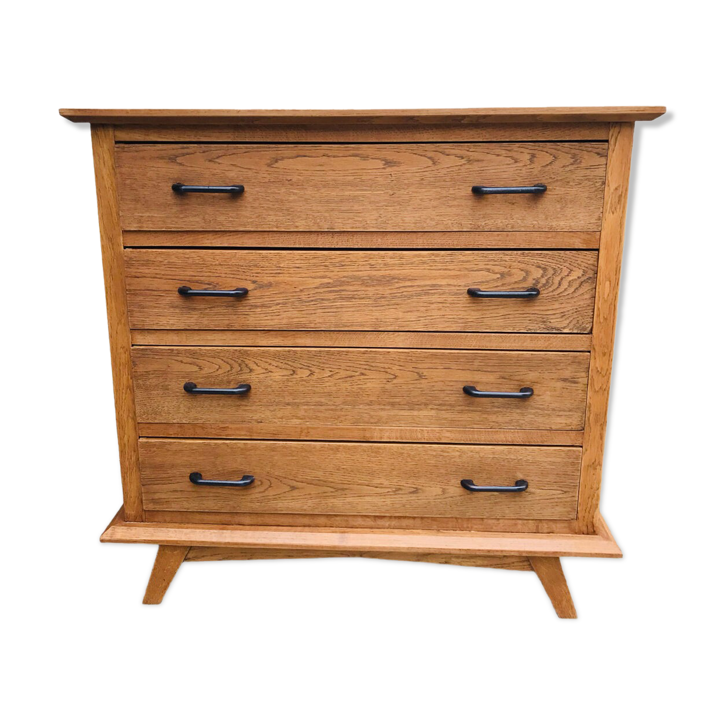 Vintage chest of drawers 1950 in solid oak
